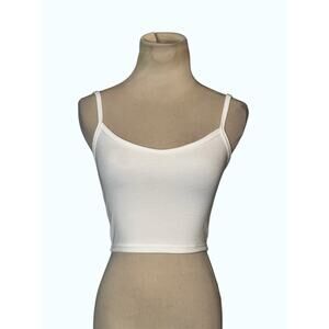 Party white crop tank top size XS